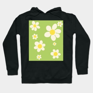 pattern flower green yellow 70s Hoodie